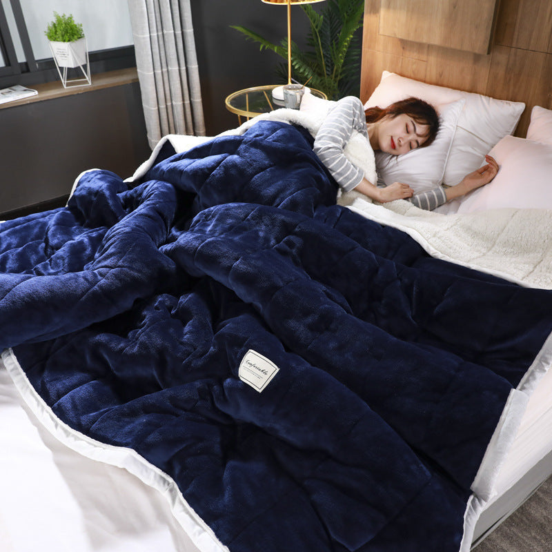Thick Warm Fleece Blanket – Luxury Soft Solid Colour Throw