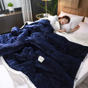 Thick Warm Fleece Blanket – Luxury Soft Solid Colour Throw