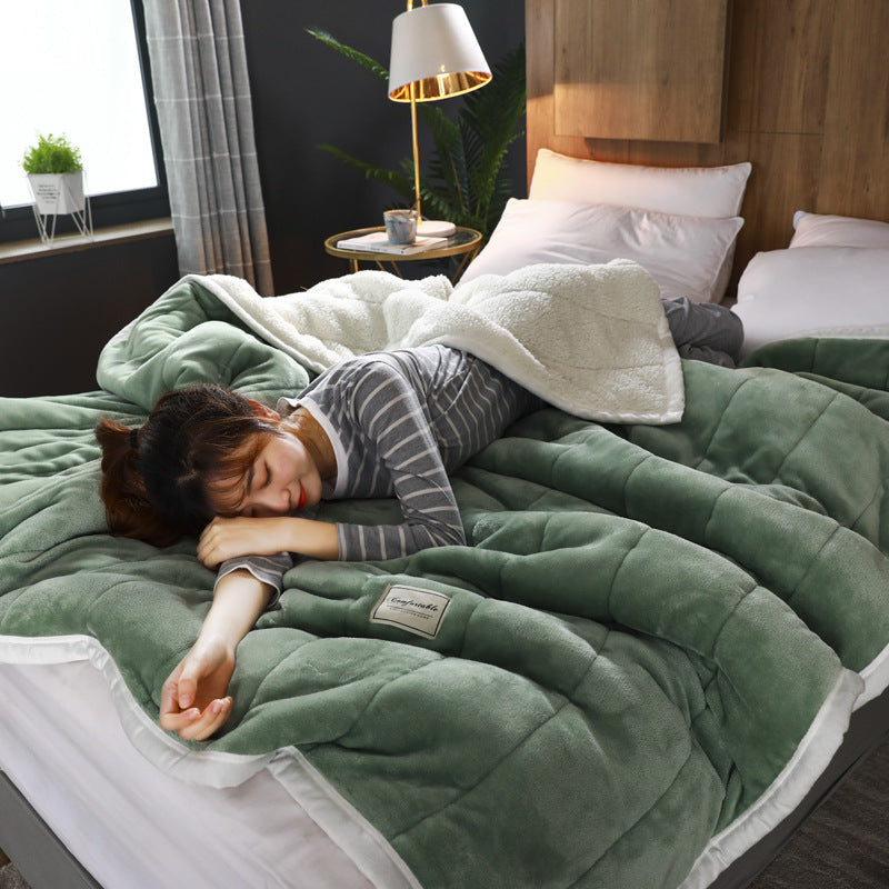 Thick Warm Fleece Blanket – Luxury Soft Solid Colour Throw