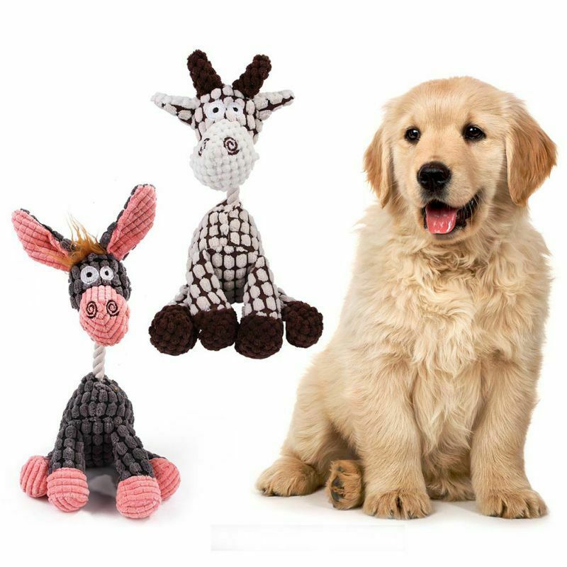 Plush Squeaky Dog Toy – Chew & Clean Teeth Puppy Toy