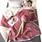 Thick Warm Fleece Blanket – Luxury Soft Solid Colour Throw