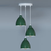 Industrial 3-Head Pendant Light with Adjustable Cables – E27