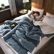 Thick Warm Fleece Blanket – Luxury Soft Solid Colour Throw