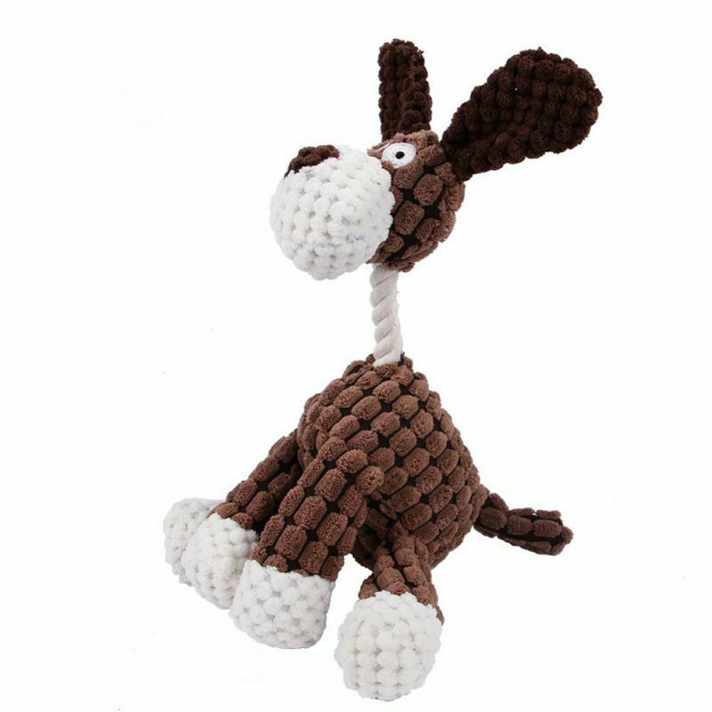 Plush Squeaky Dog Toy – Chew & Clean Teeth Puppy Toy