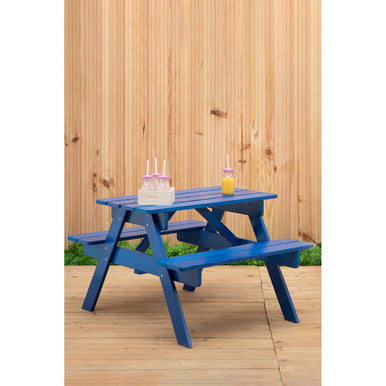 Blue Kids Picnic Bench | Brighton