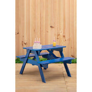 Blue Kids Picnic Bench | Brighton