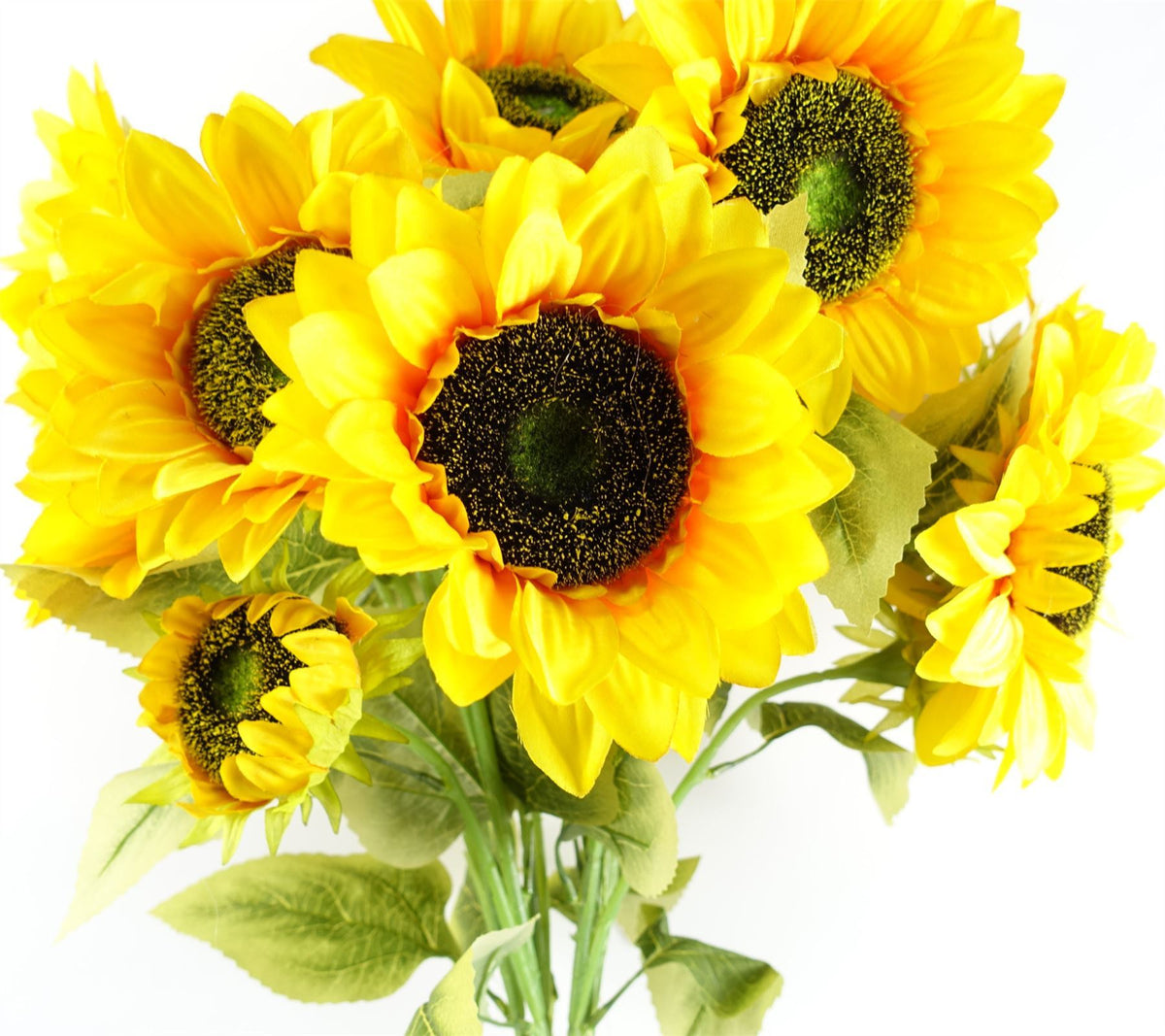 Pack of 6 x 88cm Yellow Artificial Sunflower - 18 heads - Premium Quality