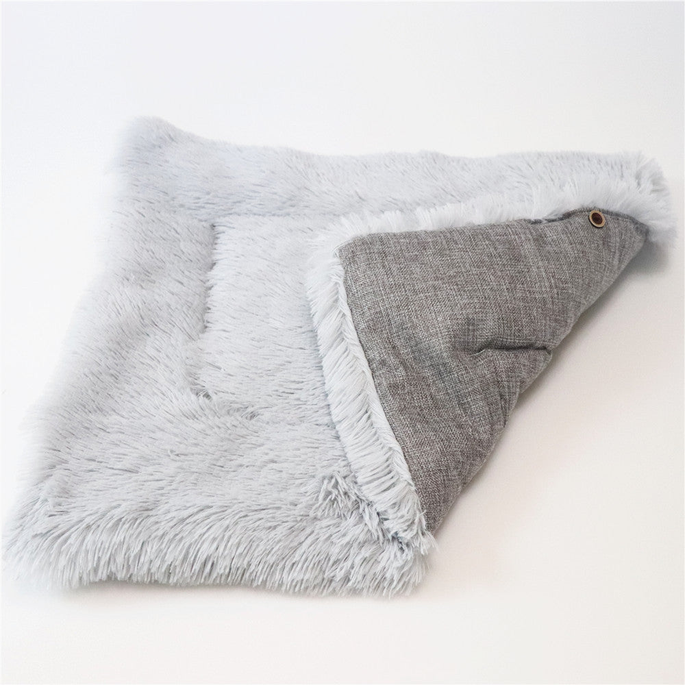2-in-1 Convertible Pet Mattress Nest – Plush Cat & Dog Bed