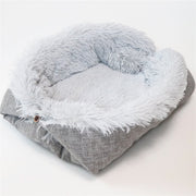 2-in-1 Convertible Pet Mattress Nest – Plush Cat & Dog Bed