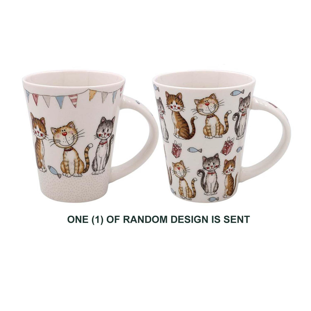 The Leonardo Collection Faithful Friends - Set of 2 Cats Design - Fine China Mugs, LP73797