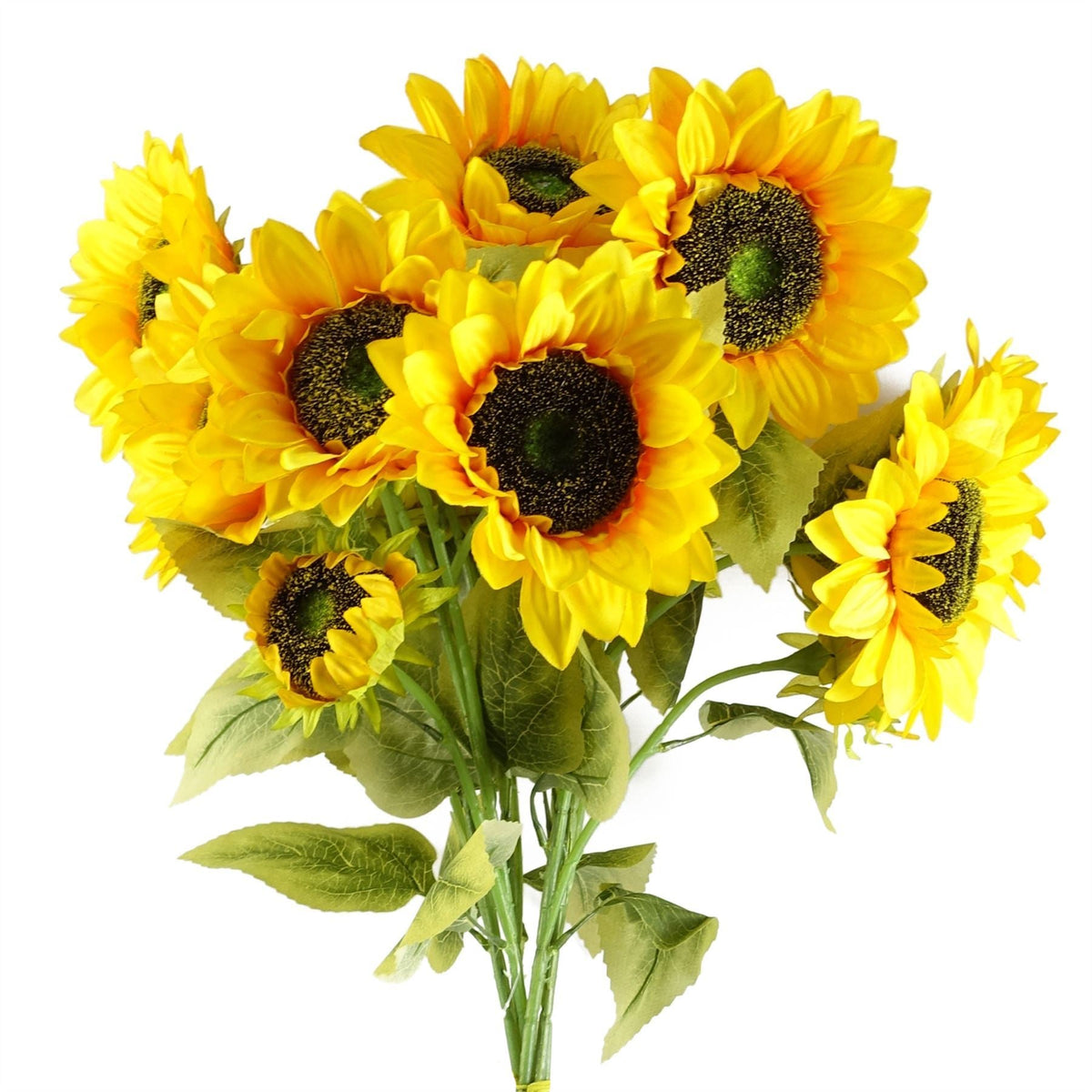 Pack of 6 x 88cm Yellow Artificial Sunflower - 18 heads - Premium Quality