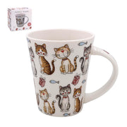 The Leonardo Collection Faithful Friends - Set of 2 Cats Design - Fine China Mugs, LP73797