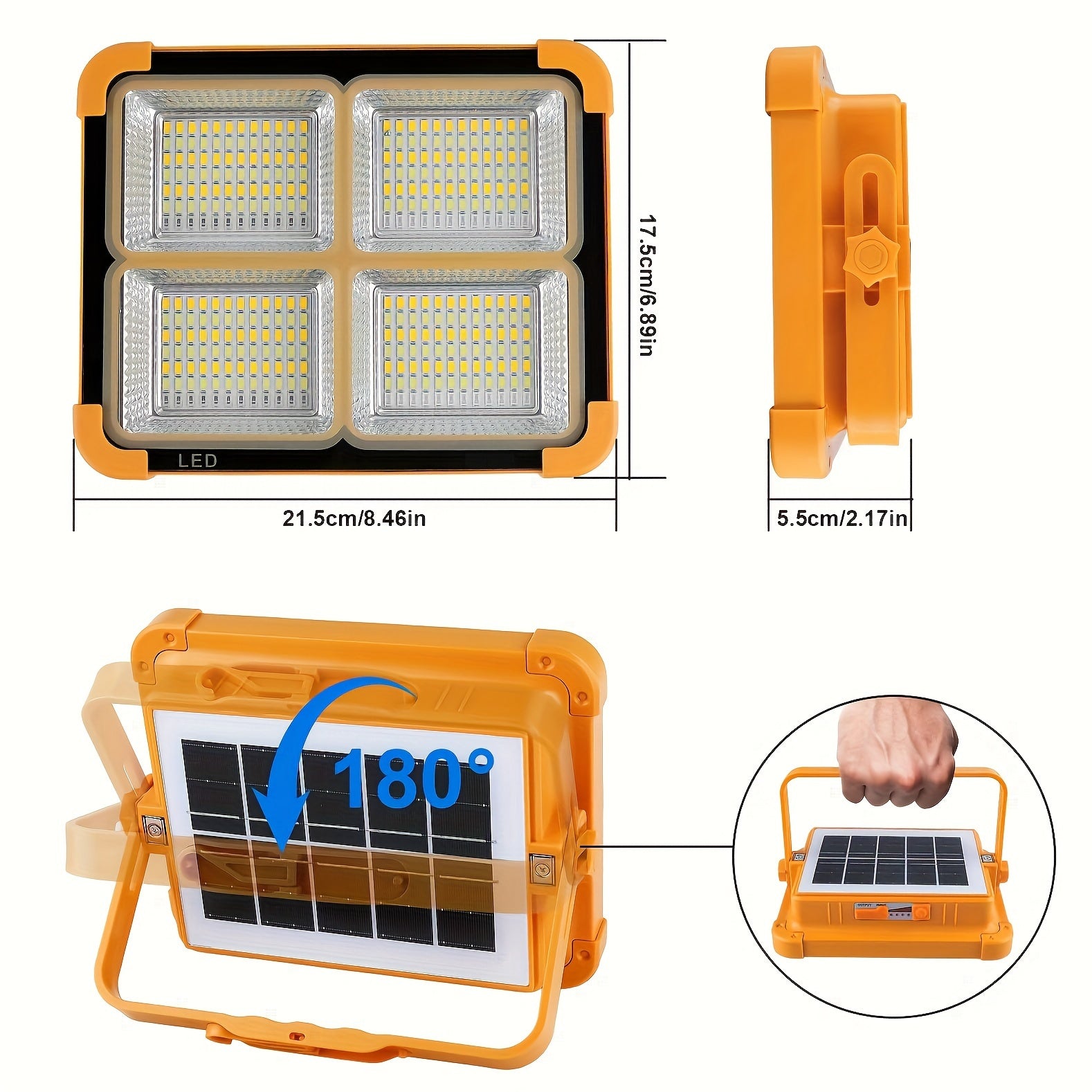 Portable Solar USB Rechargeable LED Light