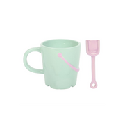 Pastel Bucket Mug with Spade Spoon