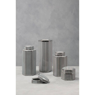 Celeste Black and White Umbrella Stand