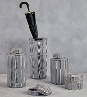Celeste Black and White Umbrella Stand