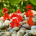 Garden Décor Ornament Stakes Set of 5 'Happy Frogs'