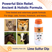 Lime Sulfur Dip – Concentrated Sulfur Solution for Itchy Skin, Mange, Ringworm & Dermatitis – Safe for Dogs, Cats, Horses, and Livestock