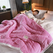 Thick Warm Fleece Blanket – Luxury Soft Solid Colour Throw