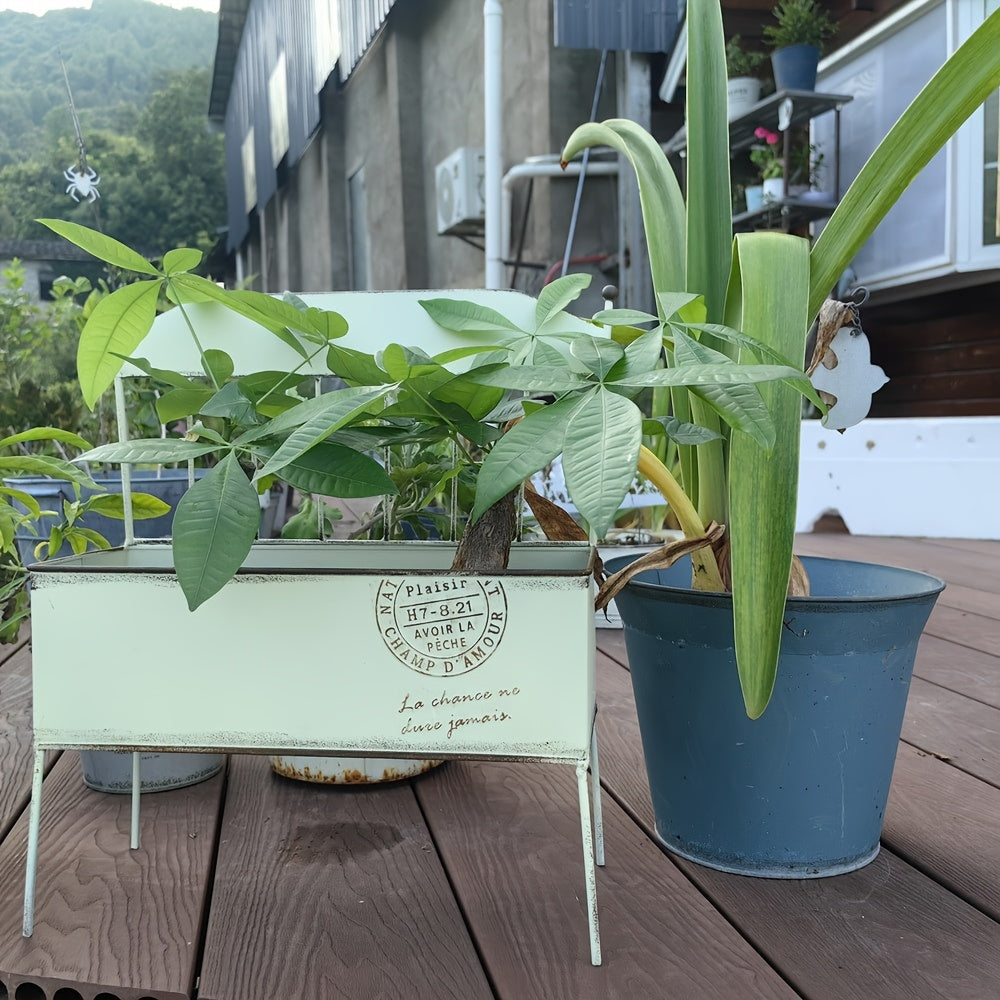 Metal Chair-Shaped Garden Planter