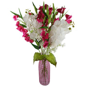 Pack of 6 x 100cm Artificial Phalaenopsis Orchid White Stem - Premium Quality