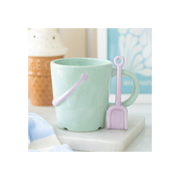 Pastel Bucket Mug with Spade Spoon