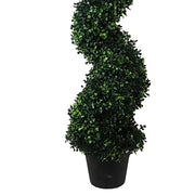 120cm Artificial Natural Boxwood Spiral Topiary - Premium Quality