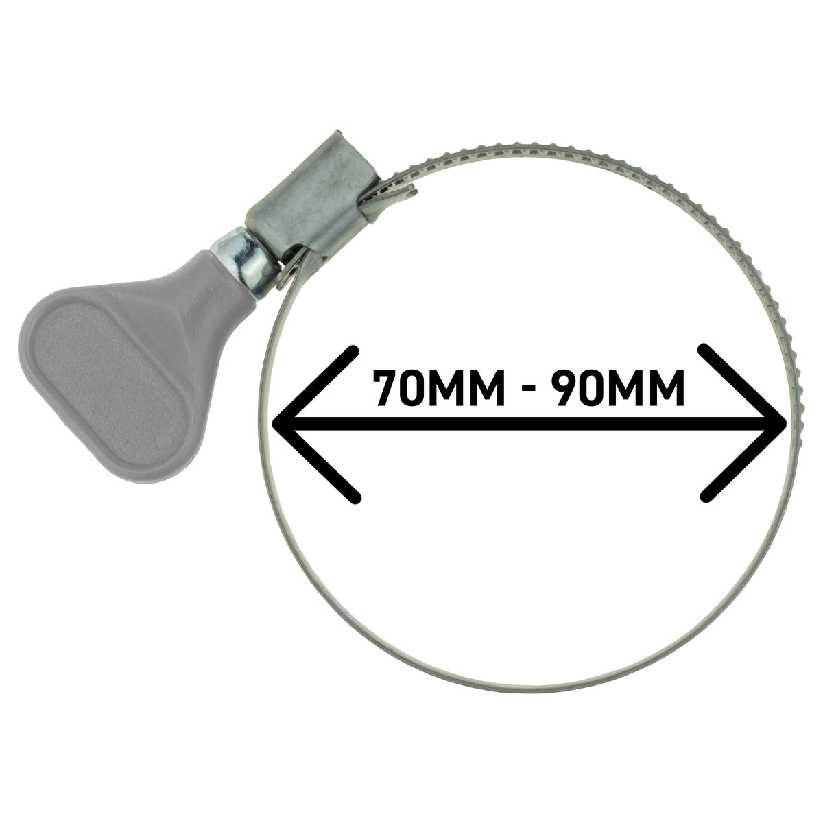 A2 Grip Hose Clip 70mm-90mm - Adjustable 304 Stainless Steel Duct Clamps Hose Pipe Clamps Air Ducting Clamp Worm Drive Hose Clamps