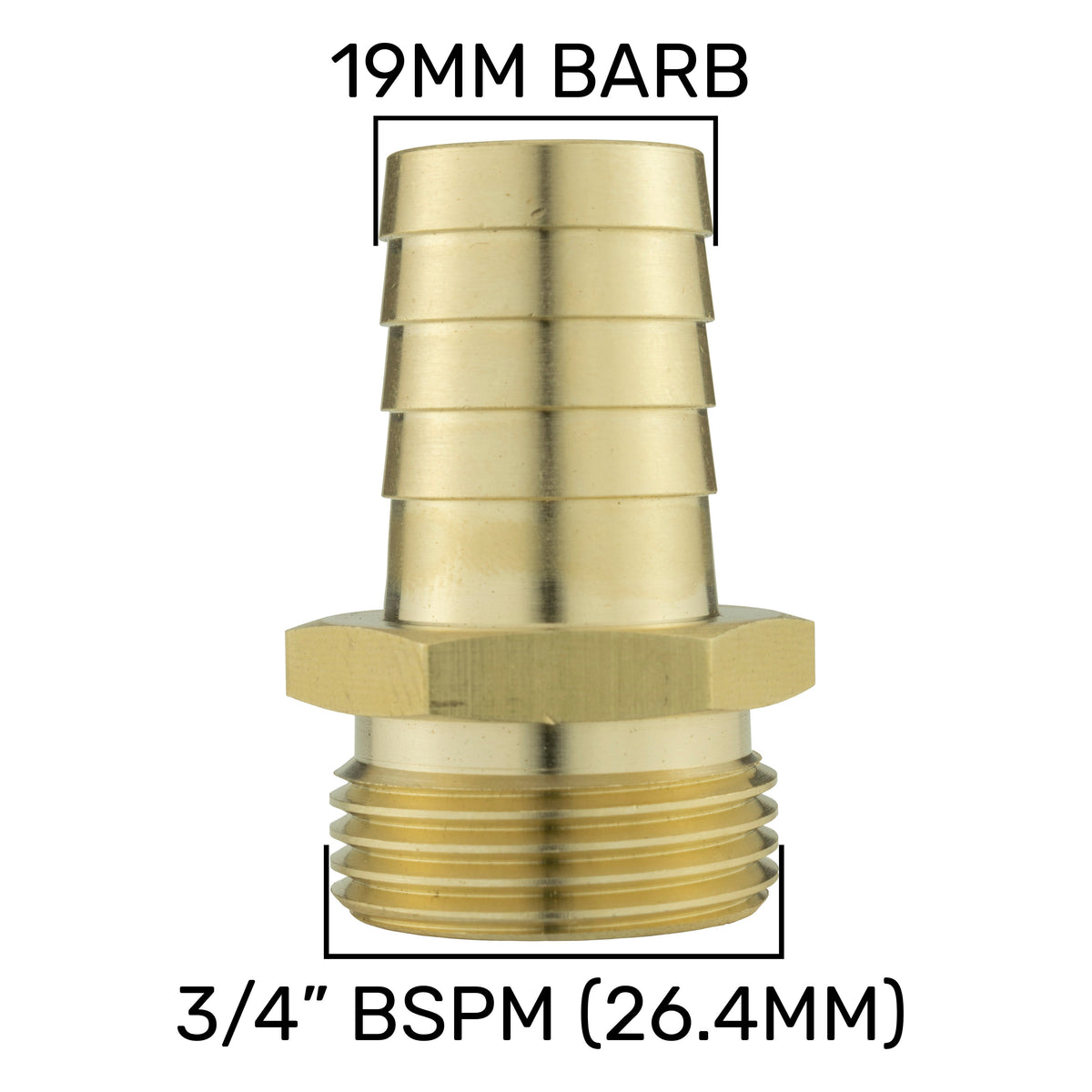 Brass Barb with BSPF Thread-Quick Connect Male Valve Water Connector Tap Adapter