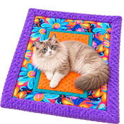 Snuggle & Snooze Pet Blanket, Handmade – Soft Plush Cat & Dog Blanket 50 × 70 cm
