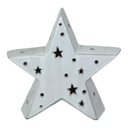 Large White Ceramic Star Ornament
