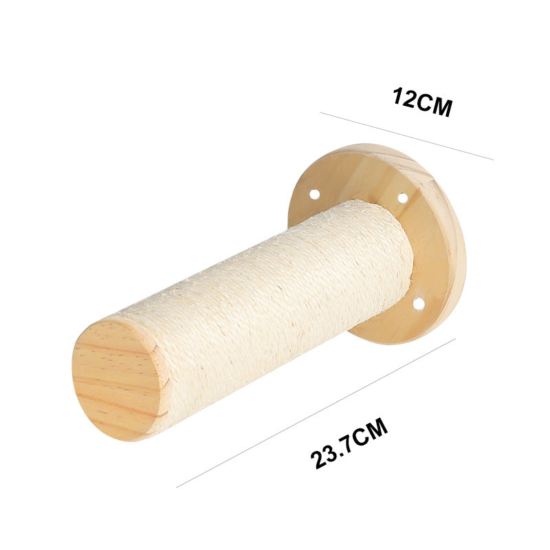 Cat Activity Center with Solid Wood Sisal Scratching Posts and Hammock
