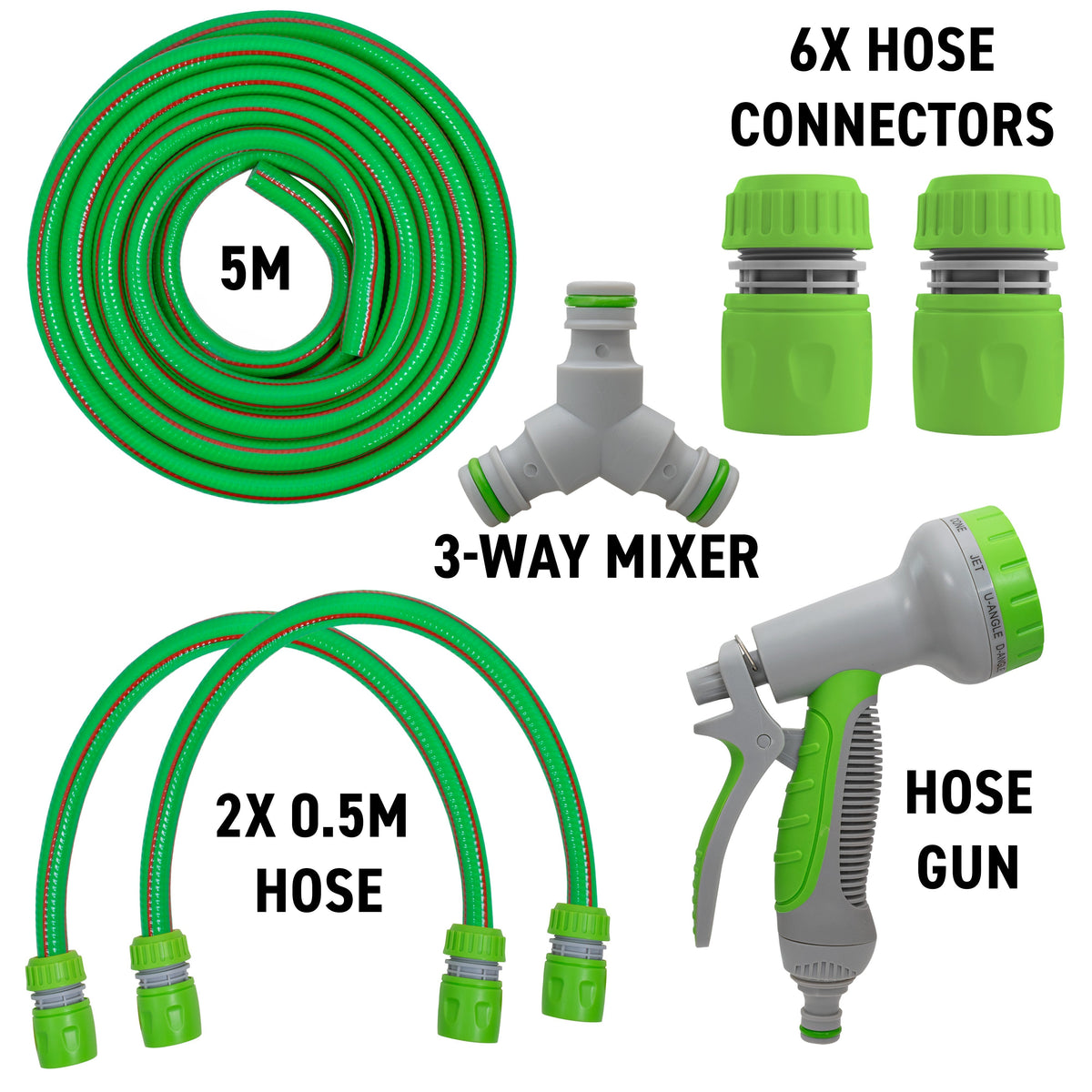 Dog Shower Mix Hot Cold Water Green Multi Function Sprayer Garden Irrigation Kit