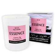 ESSENCE - Cassis, Fig and Raspberry - handmade soy candle - 200g - white glass