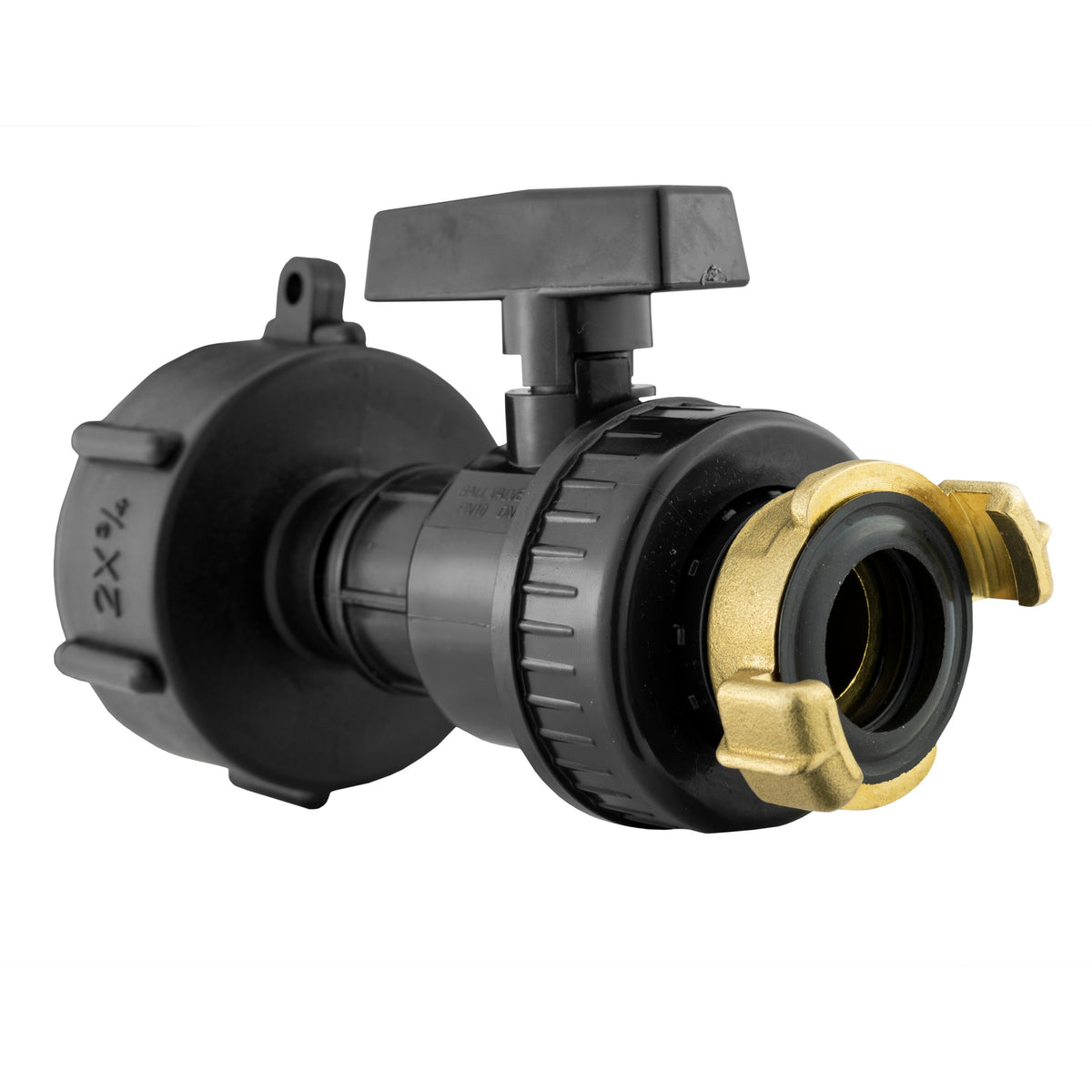 IBC 2 S60X6 Cap with Large Plastic Valve and Geka Type Fitting Hose Pipe Fitting