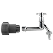 IBC 2" S60X6 - 1/2" BSP Extender Adaptor with Extended Brass Chrome Tap 1/2" Barb