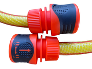 Premium Garden Hose Yellow with Orange Lock Connectors for Garden Irrigation Kit