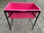 Pink Dog Bath with Drain Valve (WL) and Stand BSP Thread Fitting Water Connector