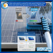 IGADPole 9m (30ft) Water-Fed Pole Cleaning Kit – Includes Water-fed Brush, Cobweb & Microfibre Duster, Soap Dispenser & Hose Tap