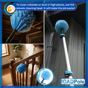 IGADPole 9m (30ft) Water-Fed Pole Cleaning Kit – Includes Water-fed Brush, Cobweb & Microfibre Duster, Soap Dispenser & Hose Tap