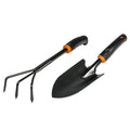Wide Spade and Cultivator Garden Tool Set Weed Control Membrane Landscape Fabric