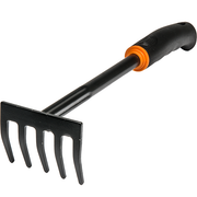 5-Teeth Rake and Narrow Spade Garden Tool Set for Ground Pegs and Washers