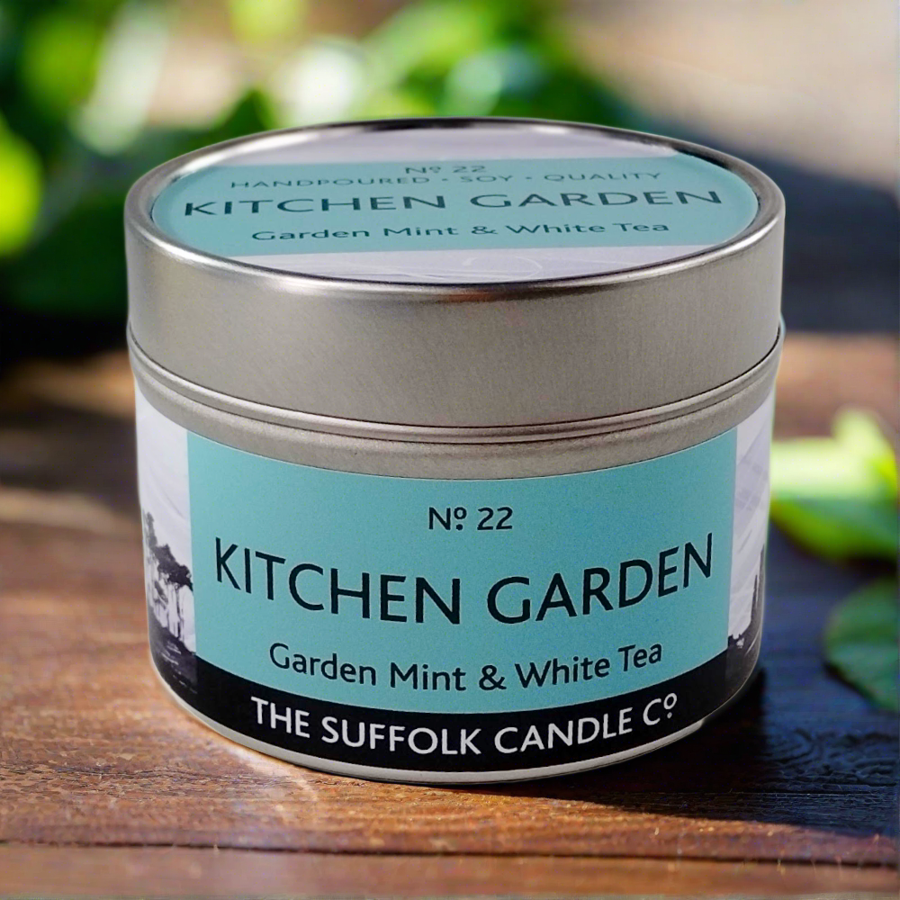 KITCHEN GARDEN - Garden Mint and White Tea - handmade soy candle - 100g