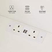 Kody LED Light Bedside Table [Charging Station][Nightstand]