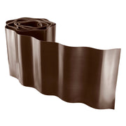 Wavy Plastic Garden Lawn Edging, H=20CM, L=9M, Brown for Home and Garden Use