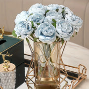 Luxury Wrought Iron Glass Vase Gold - Geometric Flower Hydroponic Home Decor Modern