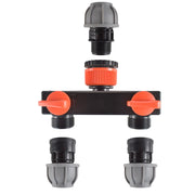 Tap Splitter with Valves and 32mm MDPE Straight Inlet Outlet Kit Water Connector