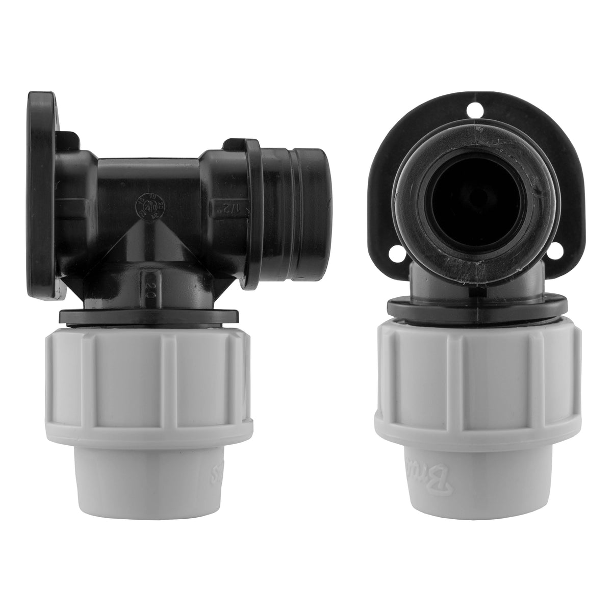 Wall Flange Kit 20mm MDPE - Lever Tap 1/2in Outdoor Watering Kit Water Connector