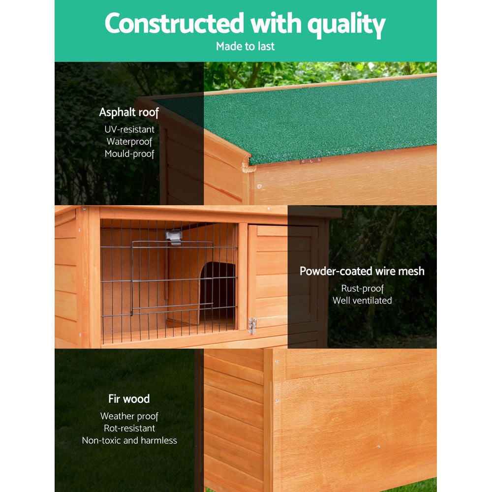 NNEDSZ Rabbit Hutch Hutches Large Metal Run Wooden Cage Chicken Coop Guinea Pig