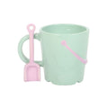 Pastel Bucket Mug with Spade Spoon